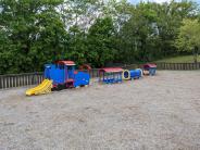 Playground equipment at WigWam Village