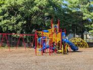 Playground equipment at WigWam Village