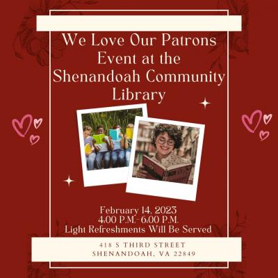 We Love Our Patrons Event Flyer