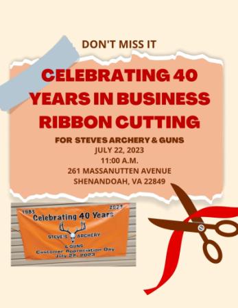 Steve's Archery Ribbon Cutting Flyer