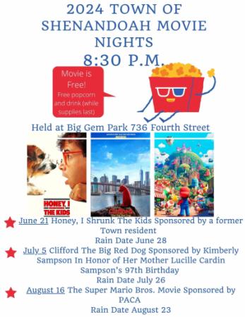 2024 Outdoor Movie Night Flyer