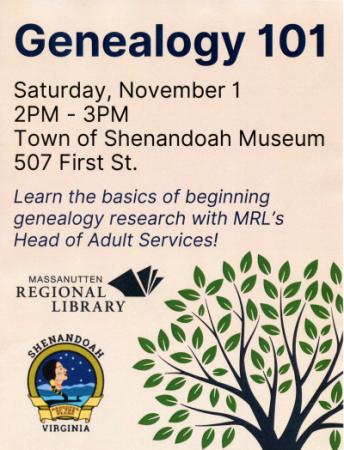 Genealogy 101 Flyer