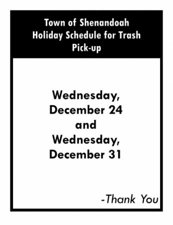 Holiday Refuse Pickup Schedule